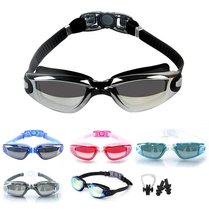 Swimming Goggles for Men & Women – Anti - Fog UV Protection, Waterproof, Adjustable Silicone Swim Goggles for Adults & Kids