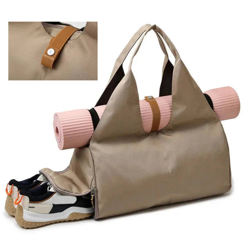 Women'S Multi - Purpose Sports Bag - Waterproof with Shoe Pocket for Yoga, Gym, and Travel